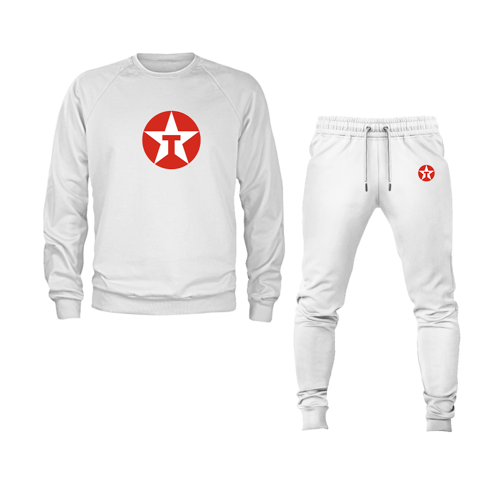Men's Texaco Logo Crewneck Sweatshirt Joggers Suit