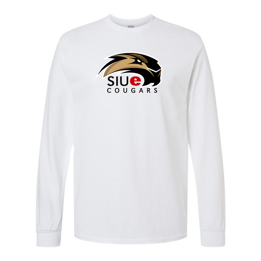 Men's SIU Edwardsville Cougars Logo Gildan Heavy Cotton Long Sleeve T-Shirt