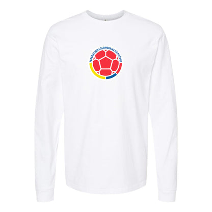Youth Kids Colombia National Soccer Team Long Sleeve T-Shirt