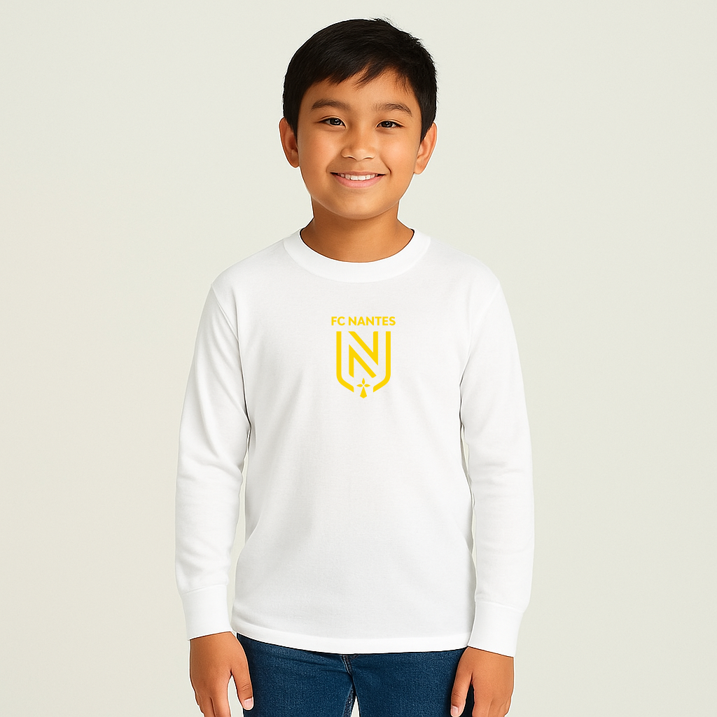 Youth FC Nantes Soccer Logo Cotton Long Sleeve T-Shirt