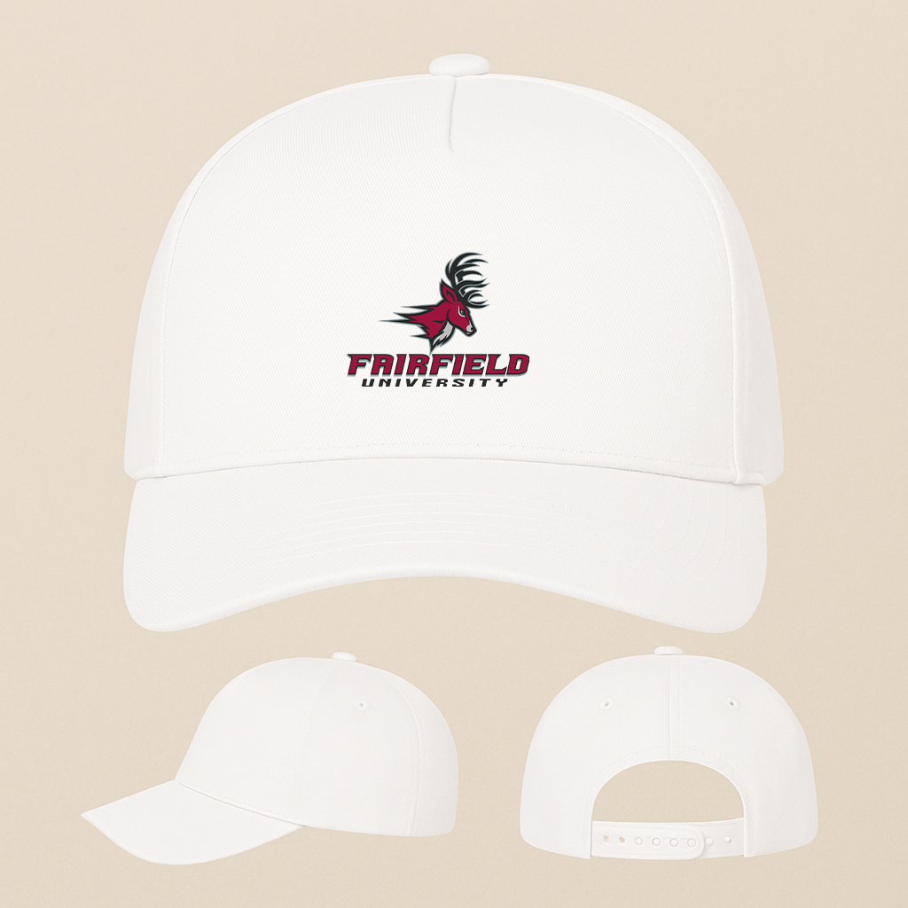Fairfield Stags Logo Five Panel Twill Snapback Cap