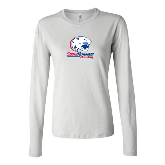 BELLA CANVAS Women’s South Alabama Jaguars Logo Jersey Long Sleeve Tee