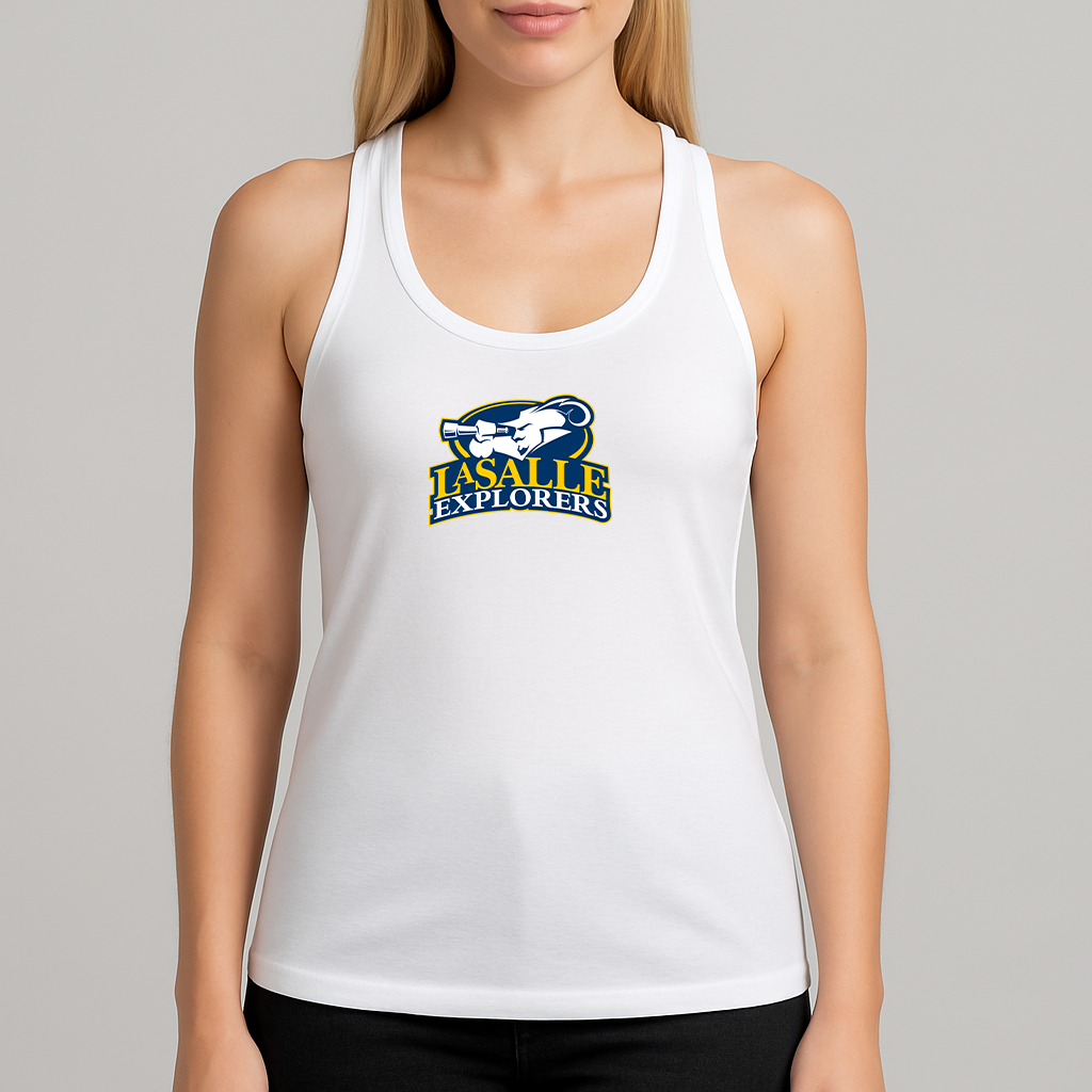 Women's La Salle Explorers Logo Next Level Ideal Racerback Tank
