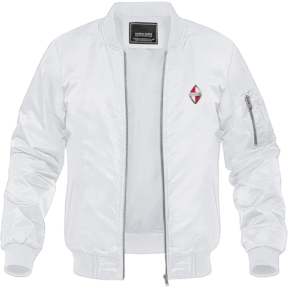 Men's Borgward Logo Lightweight Bomber Jacket Windbreaker Softshell Varsity Jacket Coat