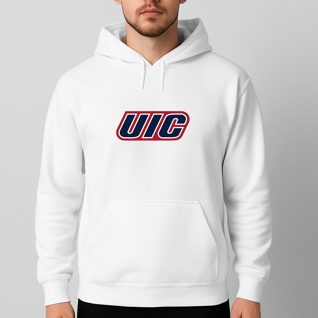 Men's Illinois Chicago Flames Logo Pullover Hoodie