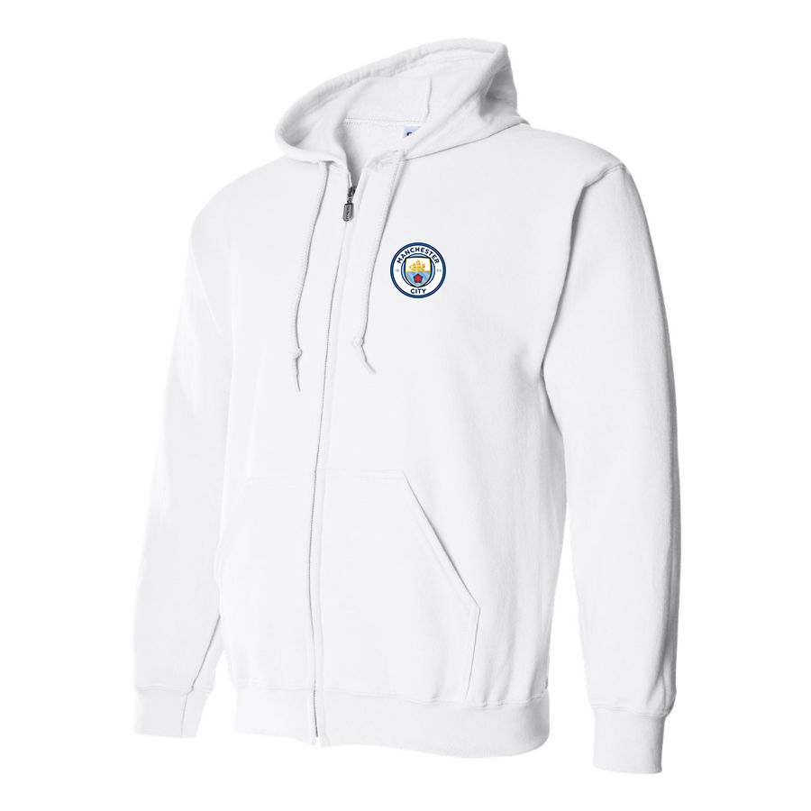 Men's Manchester City Soccer Zipper Hoodie
