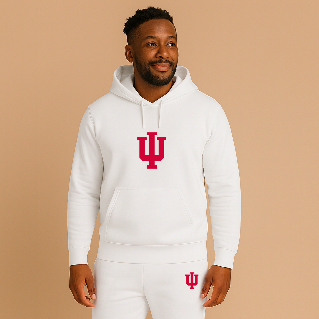 Men's Indiana Hoosiers Logo Hoodie Joggers Set