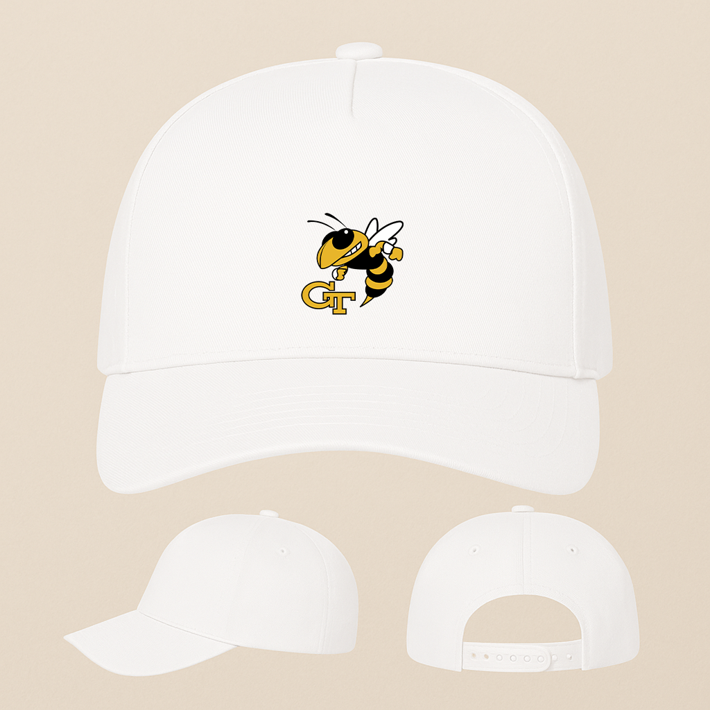 George Georgia Tech Yellow Jackets Logo Five Panel Twill Snapback Cap