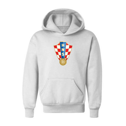 Youth Kids Croatia National Soccer Team Pullover Hoodie