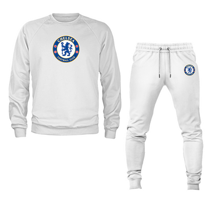 Men's Chelsea Soccer Soccer Logo Crewneck Sweatshirt Joggers Suit