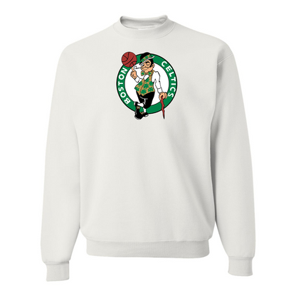 Men's Boston Celtics Logo  JERZEES NuBlend Crewneck Sweatshirt