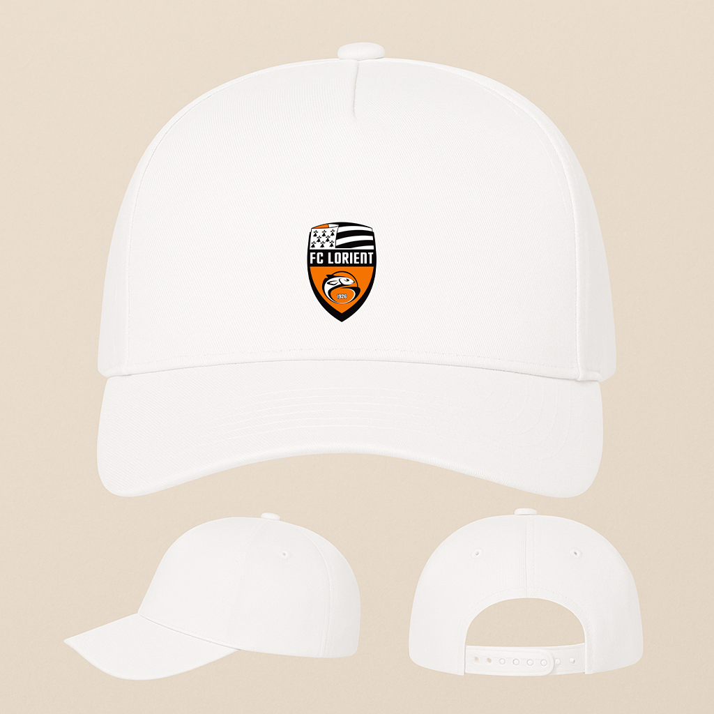 FC Lorient Soccer Logo Five Panel Twill Snapback Cap