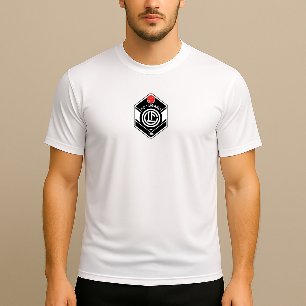 Men's FC Lugano Soccer Logo Polyester T-Shirt