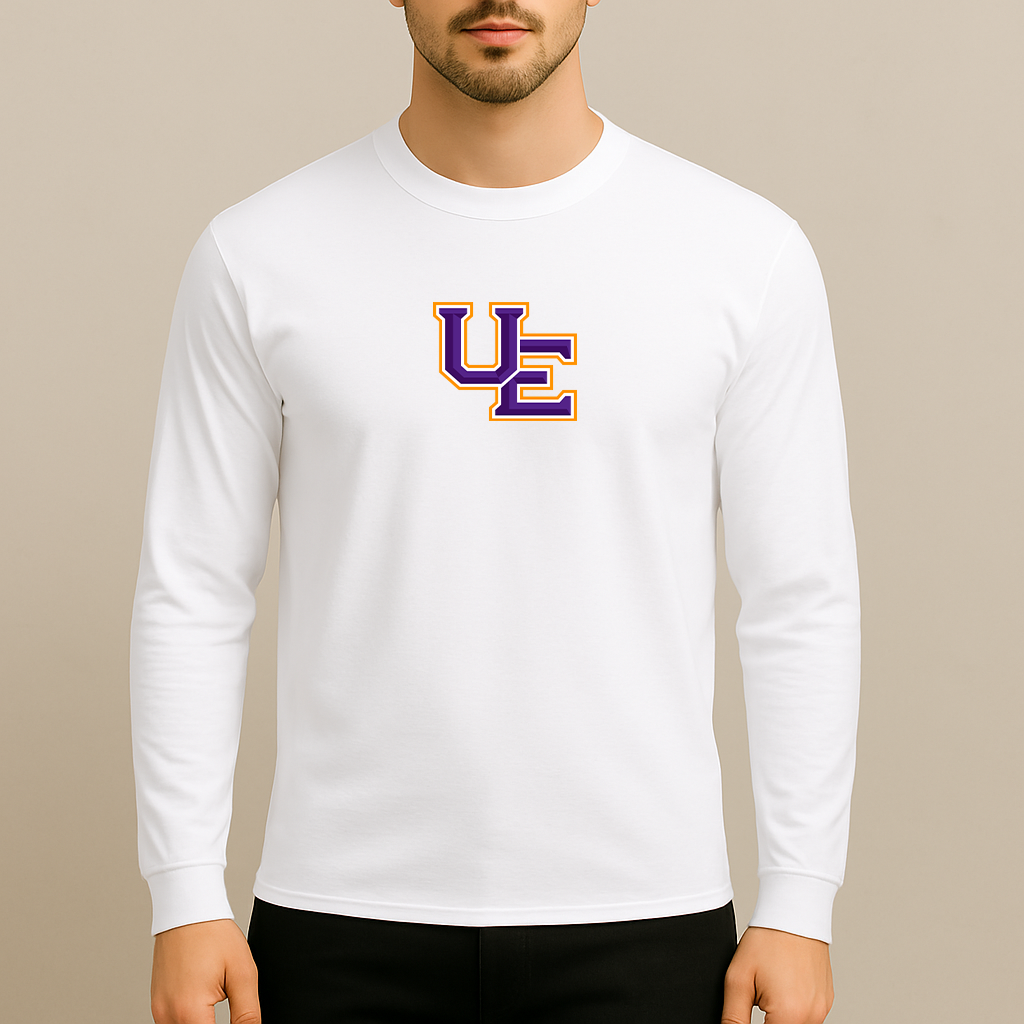 Men's Evansville Purple Aces Logo Long Sleeve T-Shirt