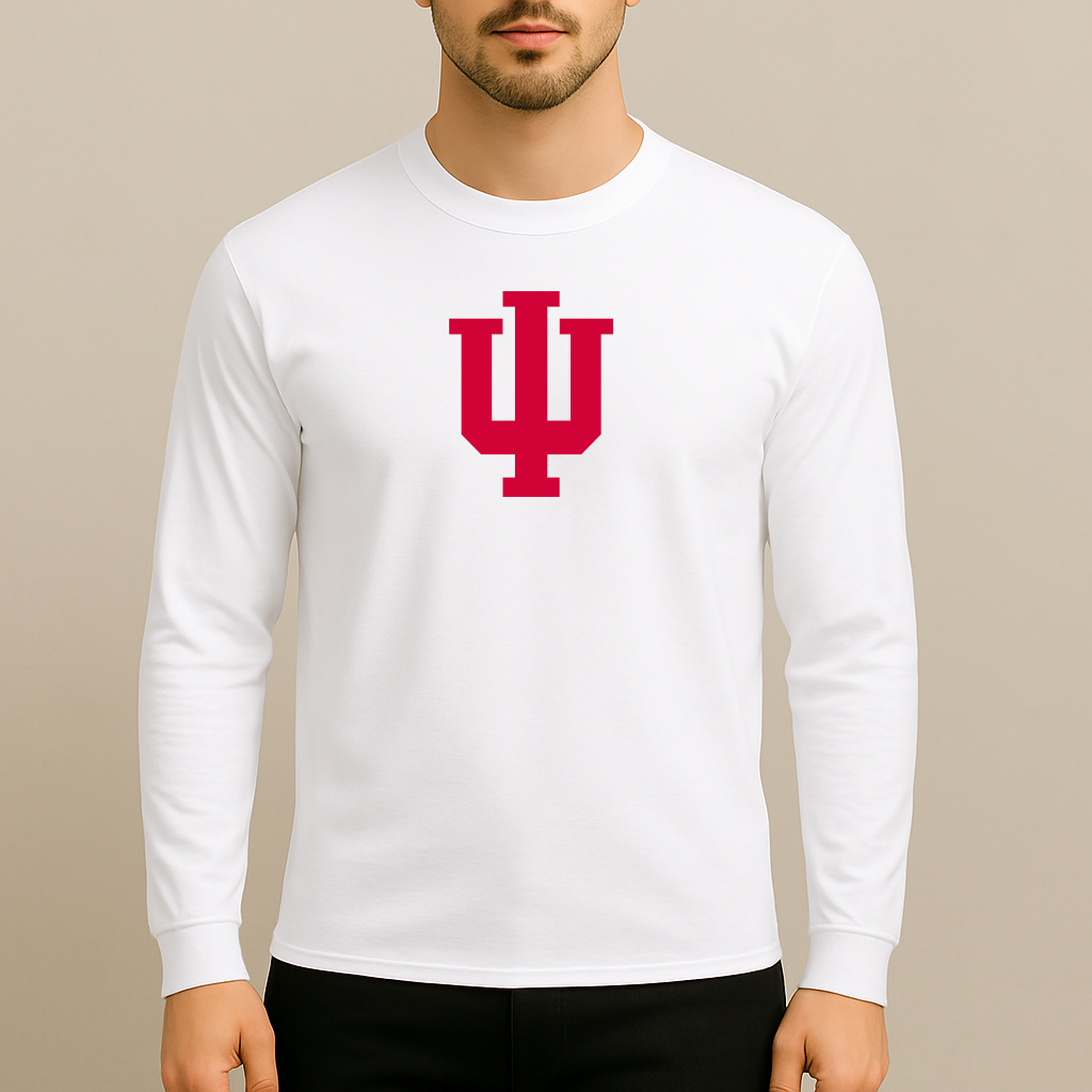 Men's Indiana Hoosiers Logo Long Sleeve T-Shirt