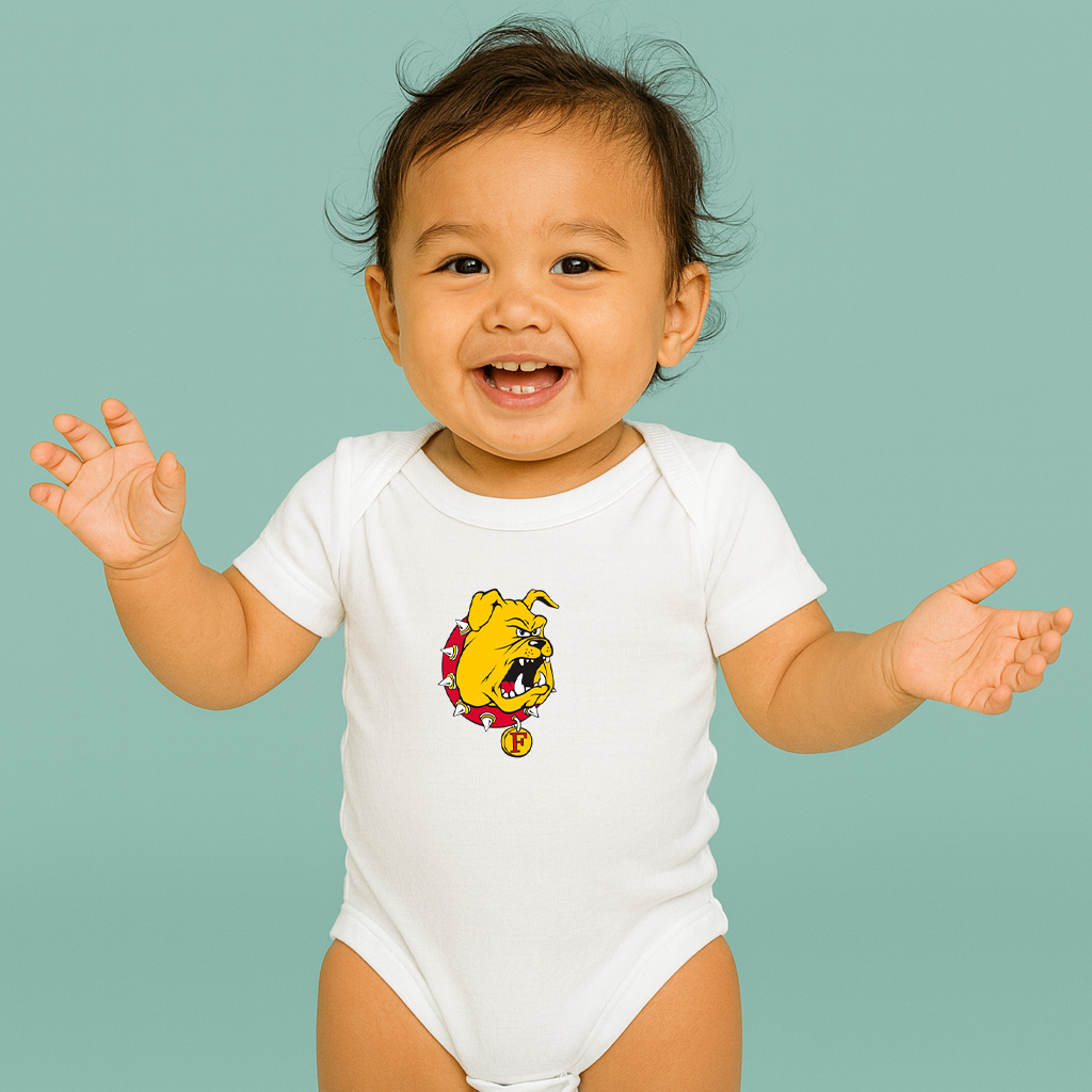 Ferris State Bulldogs Logo Baby Romper Onesie
