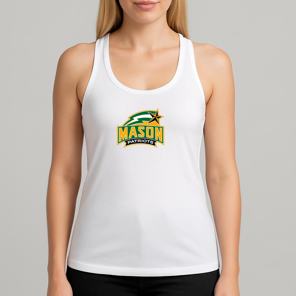 Women's George Mason Patriots Logo Next Level Ideal Racerback Tank