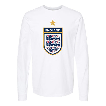 Men's England National Soccer Team Long Sleeve T-Shirt