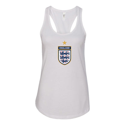 Women's England National Soccer Team  Racerback Tank Top
