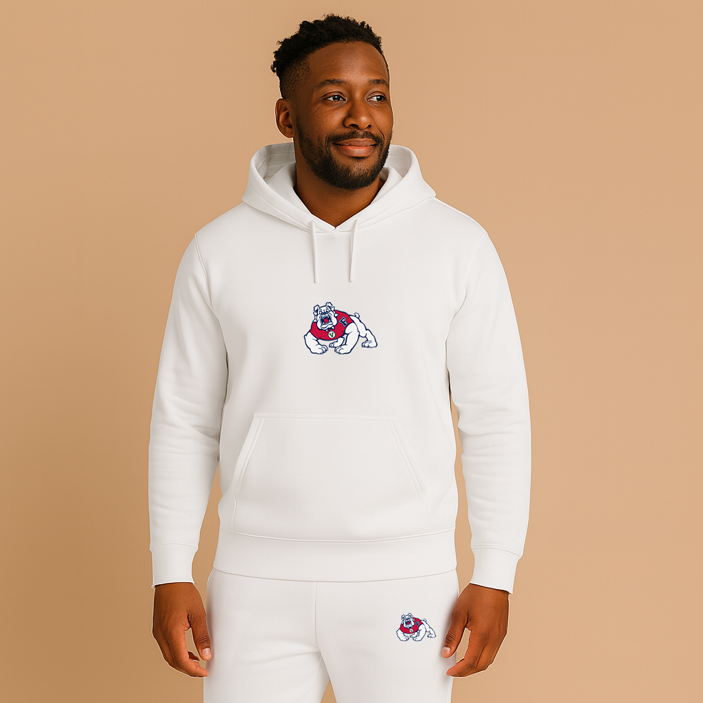Men's Fresno State Bulldogs Logo Hoodie Joggers Set