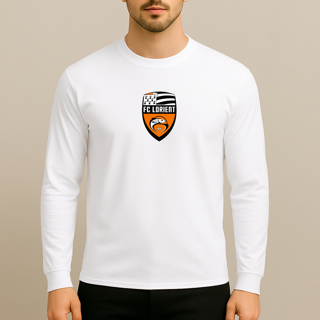 Men's FC Lorient Soccer Logo Long Sleeve T-Shirt