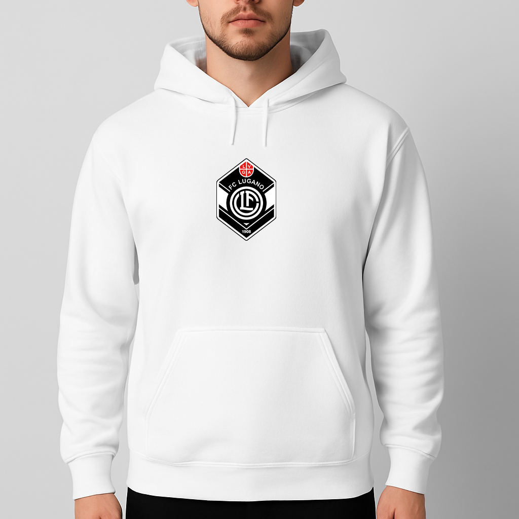 Men's FC Lugano Soccer Logo Pullover Hoodie