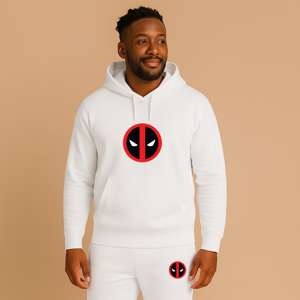 Men's Deadpool Marvel Superhero Hoodie Joggers Set