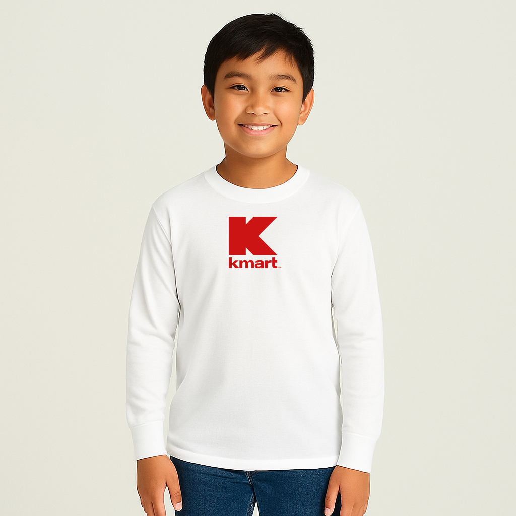 Youth Kmart Logo Cotton Long Sleeve T-Shirt