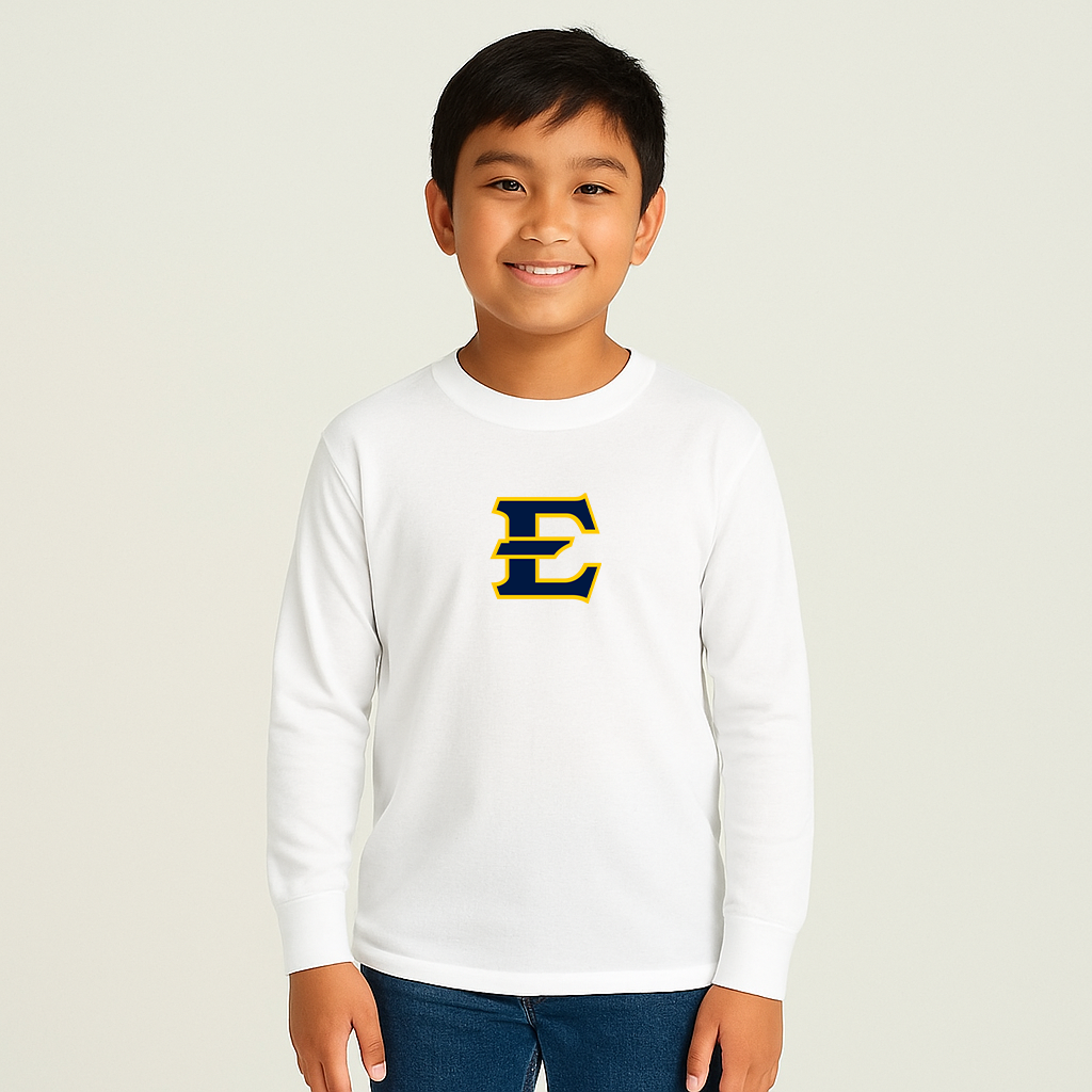 Youth ETSU Buccaneers Logo Cotton Long Sleeve T-Shirt