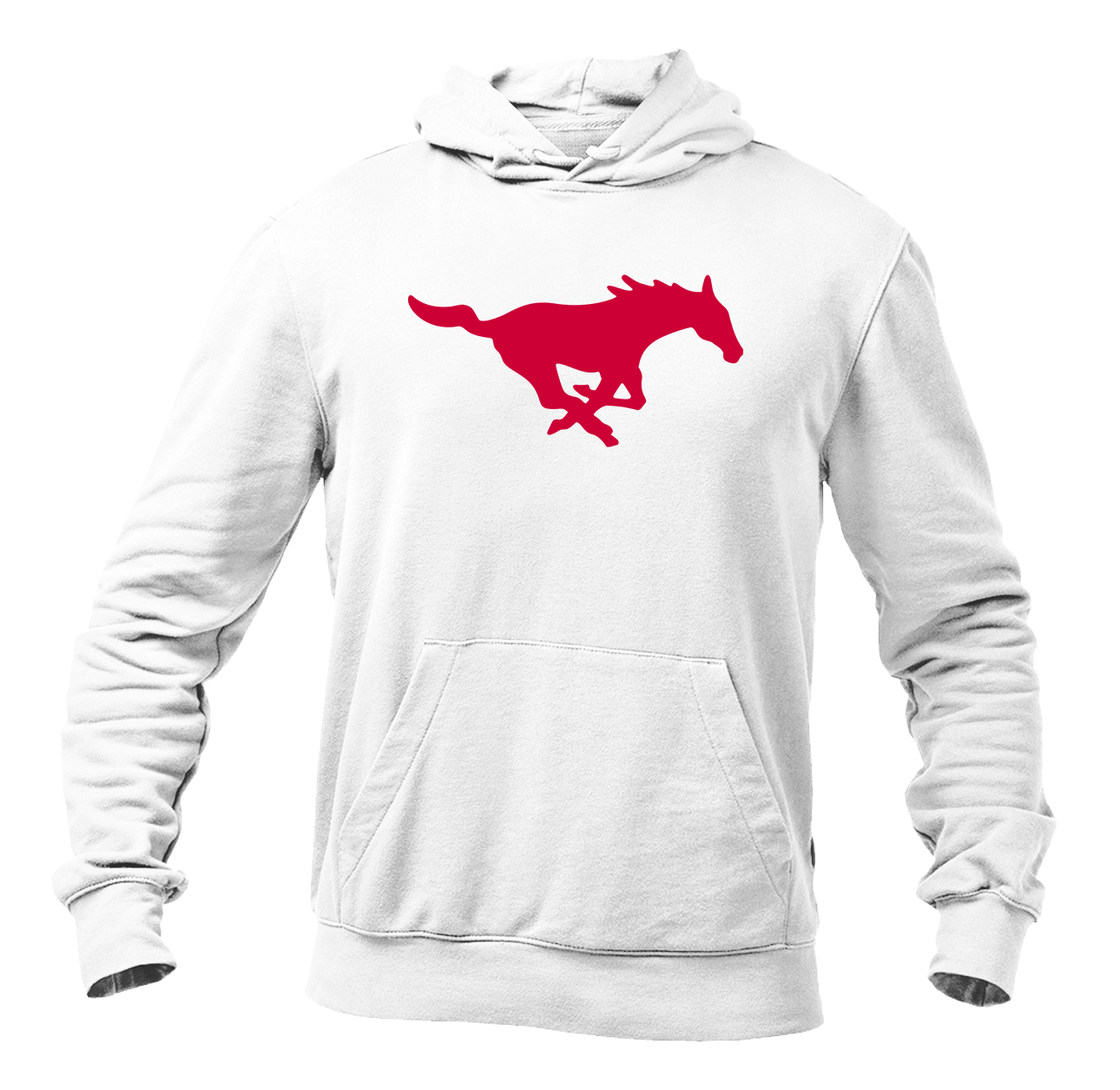 Men's SMU Mustangs Logo Softstyle Midweight Hooded Sweatshirt