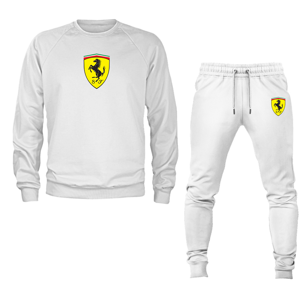 Men’s Ferrari Motorsport Car Crewneck Sweatshirt Joggers Suit