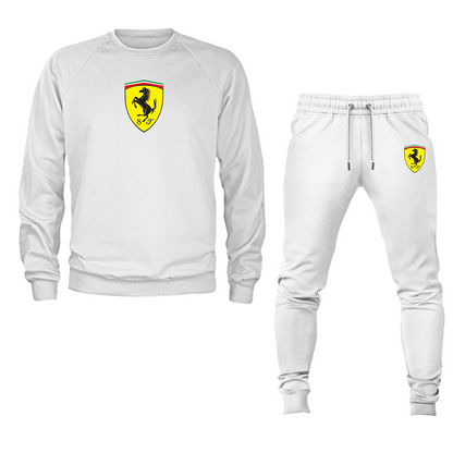 Men’s Ferrari Motorsport Car Crewneck Sweatshirt Joggers Suit