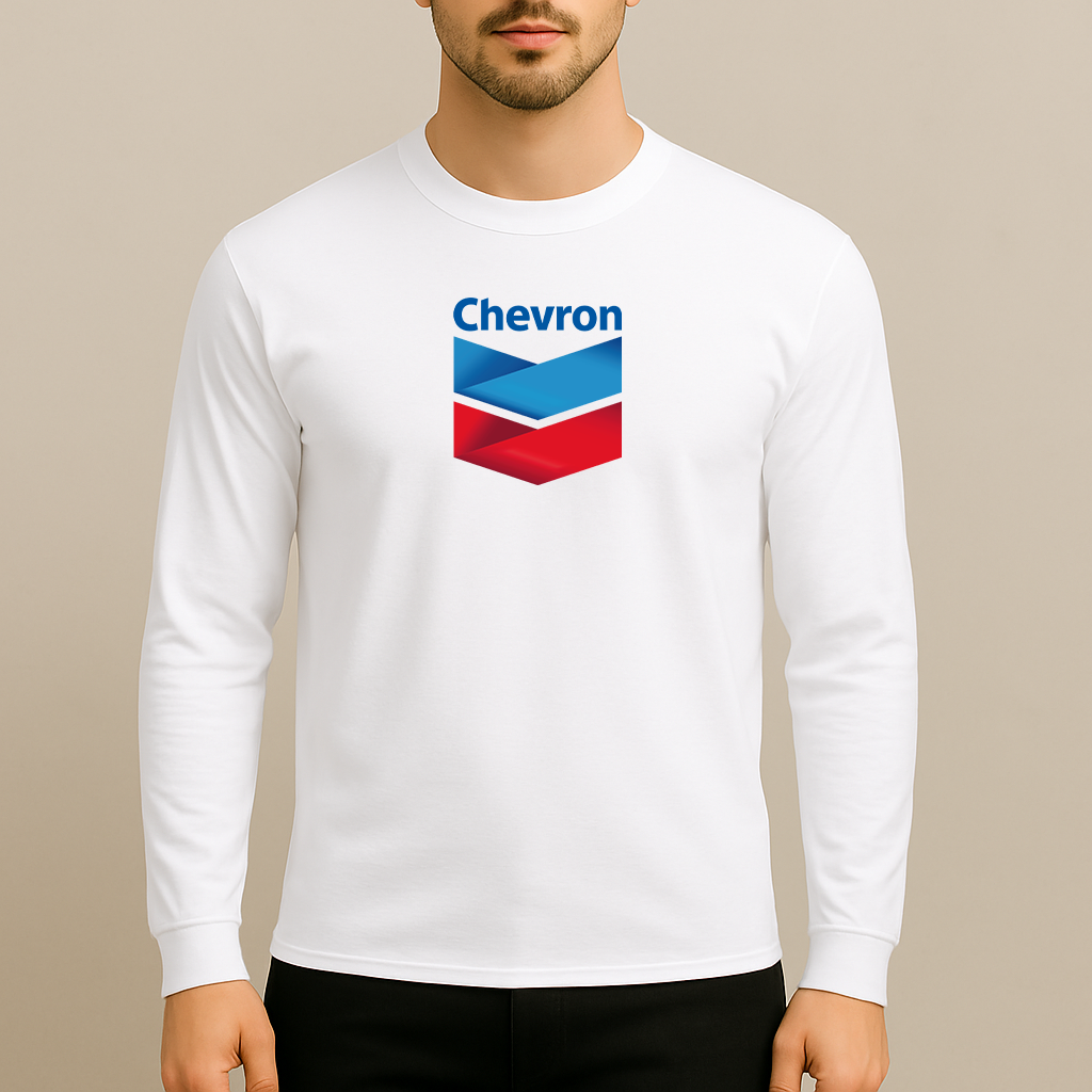 Men's Chevron Gas Station  Long Sleeve T-Shirt