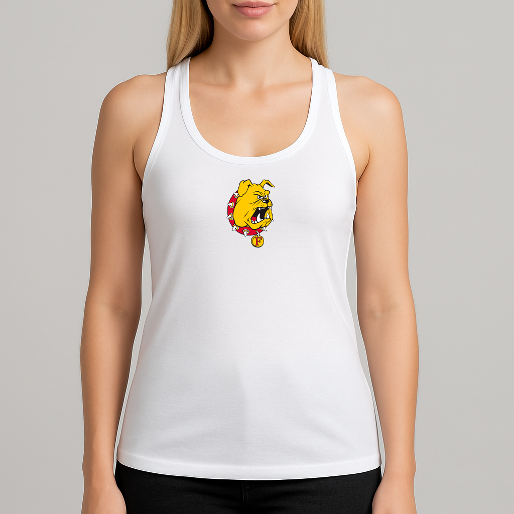 Women's Ferris State Bulldogs Logo Next Level Ideal Racerback Tank