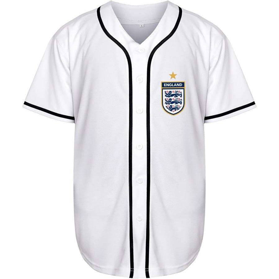 Men's England National Soccer Team Baseball Jersey