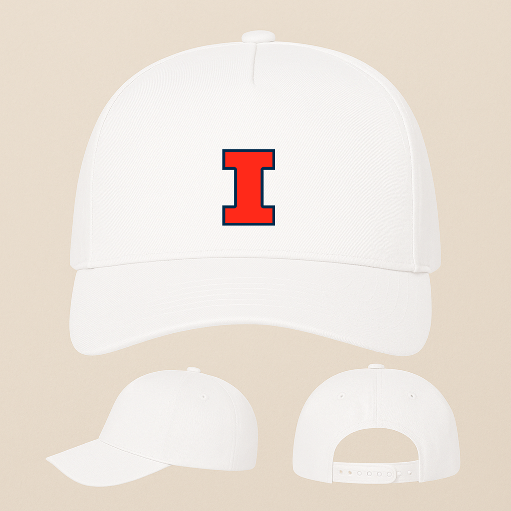 Illinois Fighting Illini Logo Five Panel Twill Snapback Cap