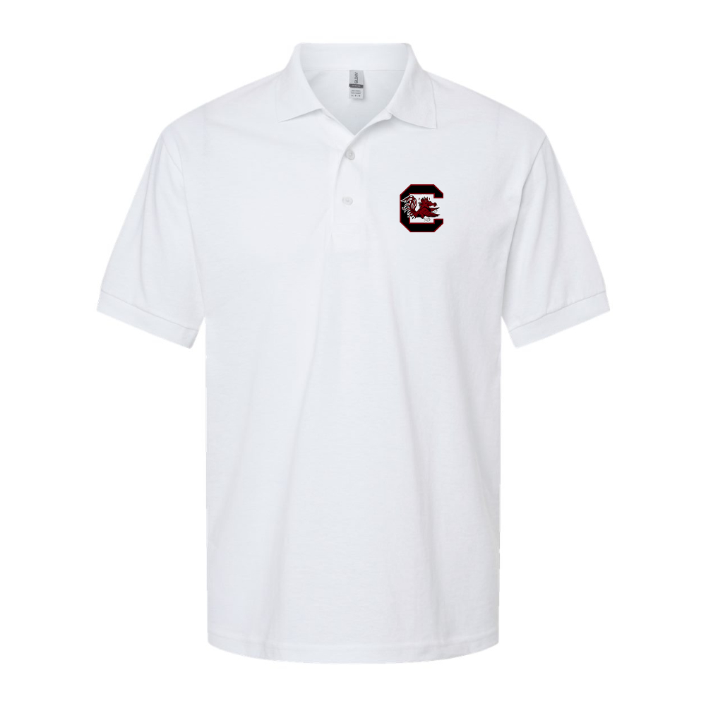 Men's South Carolina Gamecocks Logo Gildan Dry Blend Jersey Polo