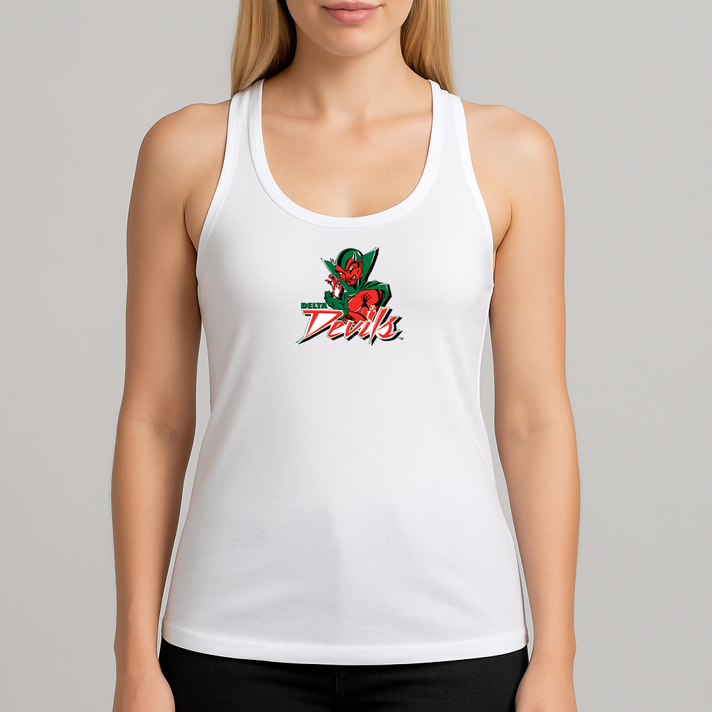 Women's MVSU Delta Devils Logo Next Level Ideal Racerback Tank