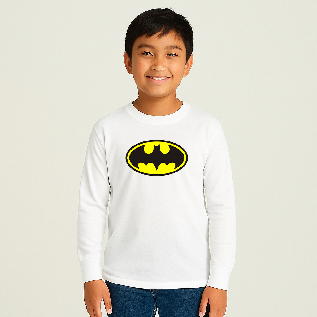 Youth Kids DC Comics Batman Long Sleeve T-Shirt