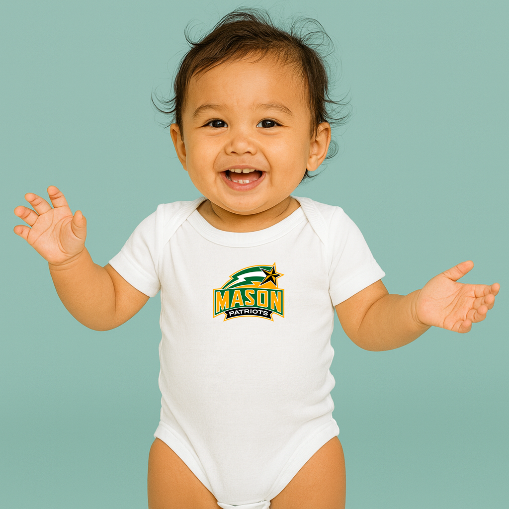 George Mason Patriots Logo Baby Romper Onesie