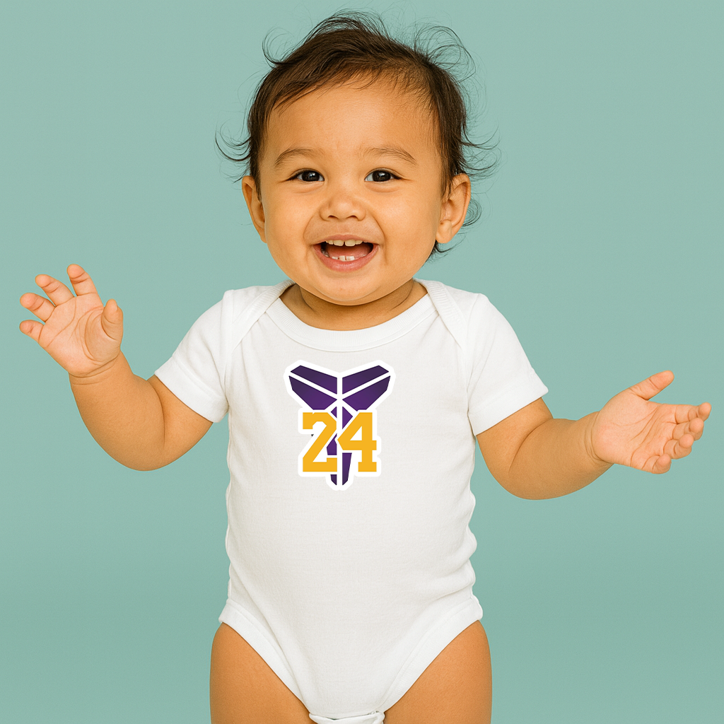 Kobe Bryant Mamba 24 Baby Romper Onesie