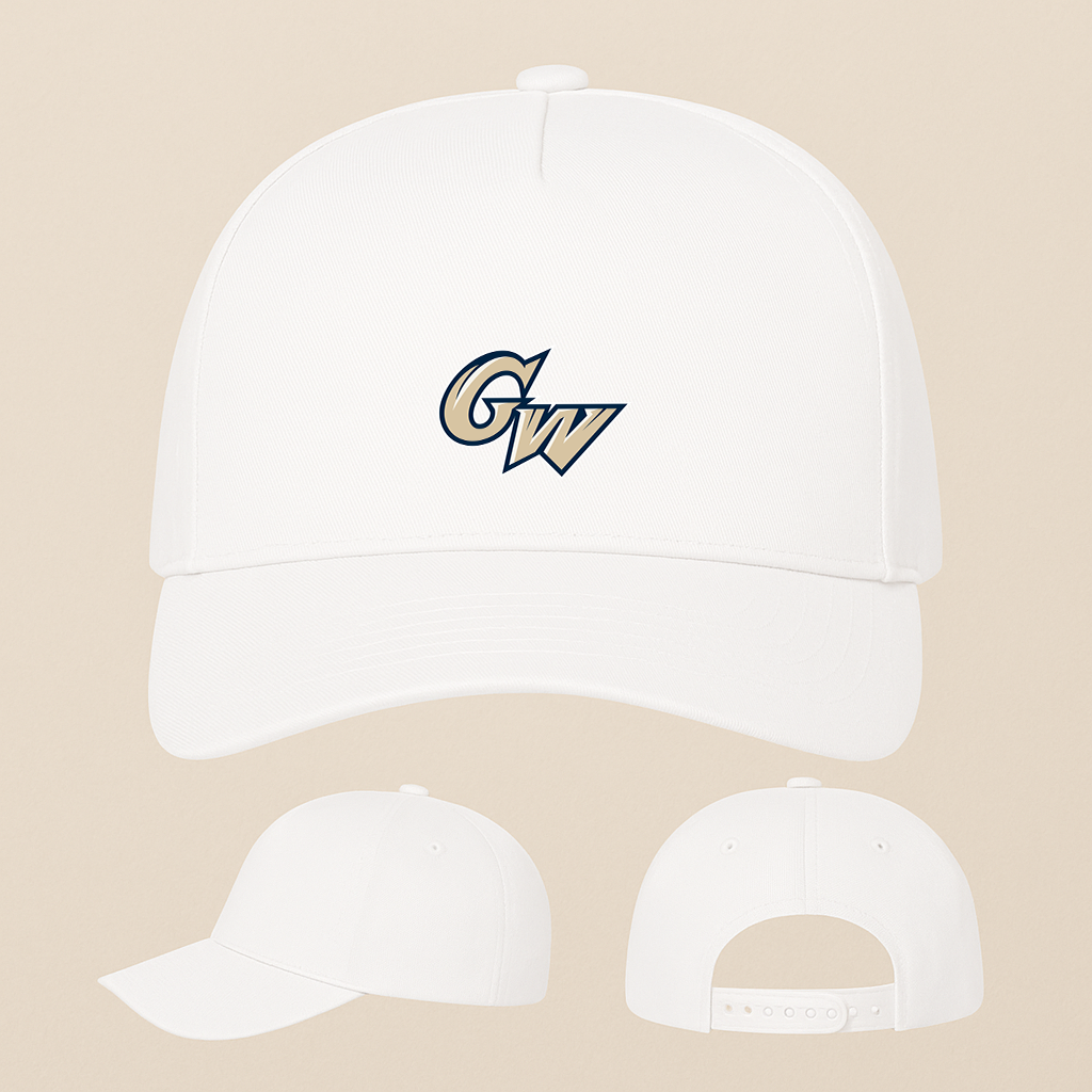George Washington Colonials Logo Five Panel Twill Snapback Cap