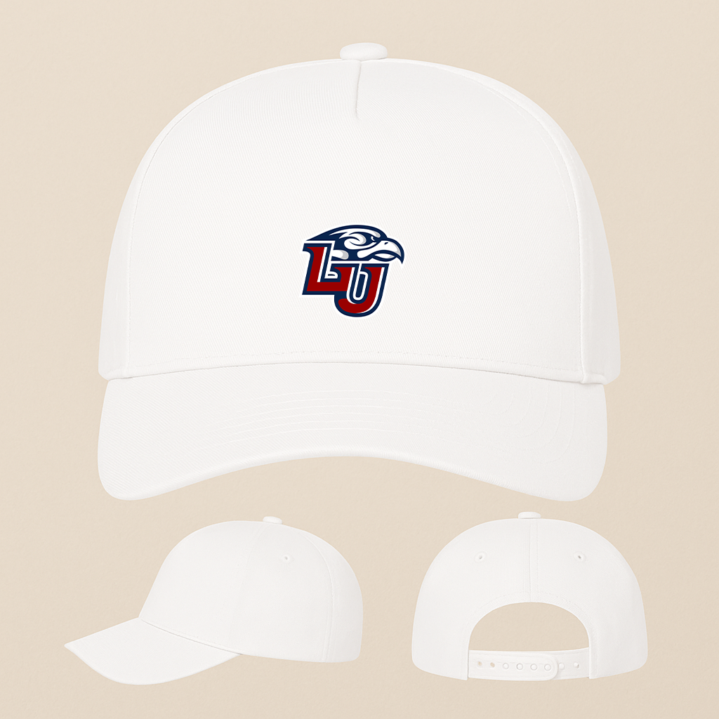 Liberty Flames Logo Five Panel Twill Snapback Cap