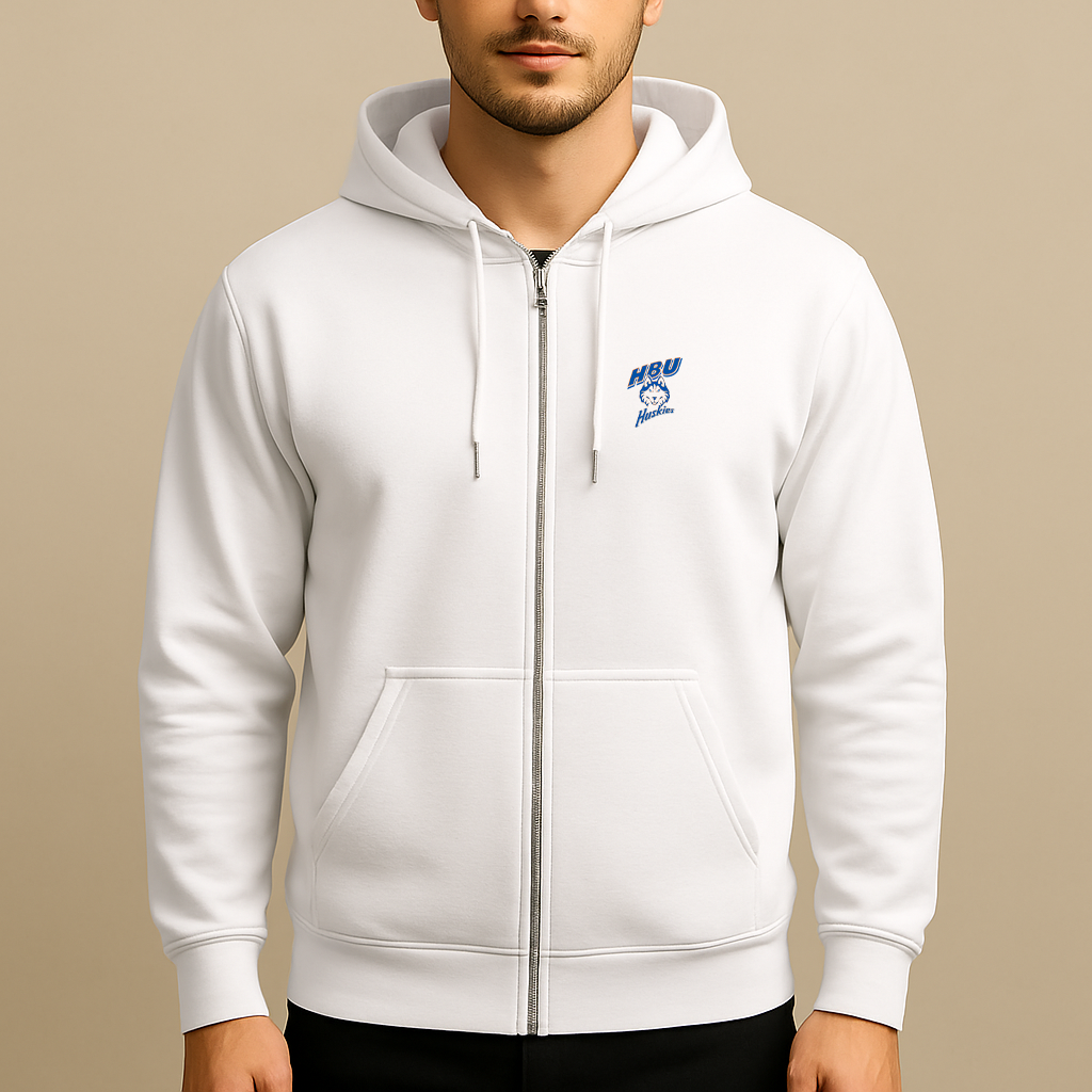 Men's Houston Baptist Huskies Logo Zipper Hoodie