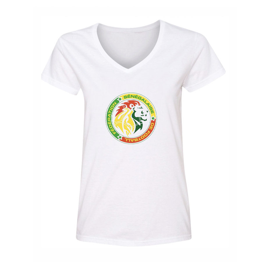 Women's Senegal National Soccer Team V-Neck T-Shirt