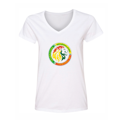 Women's Senegal National Soccer Team V-Neck T-Shirt