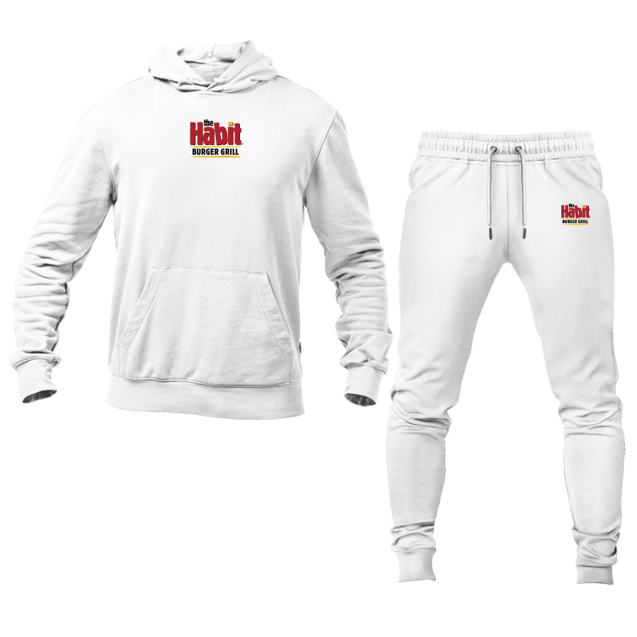 Men's The Habit Burger Grill Logo Hoodie Joggers Set