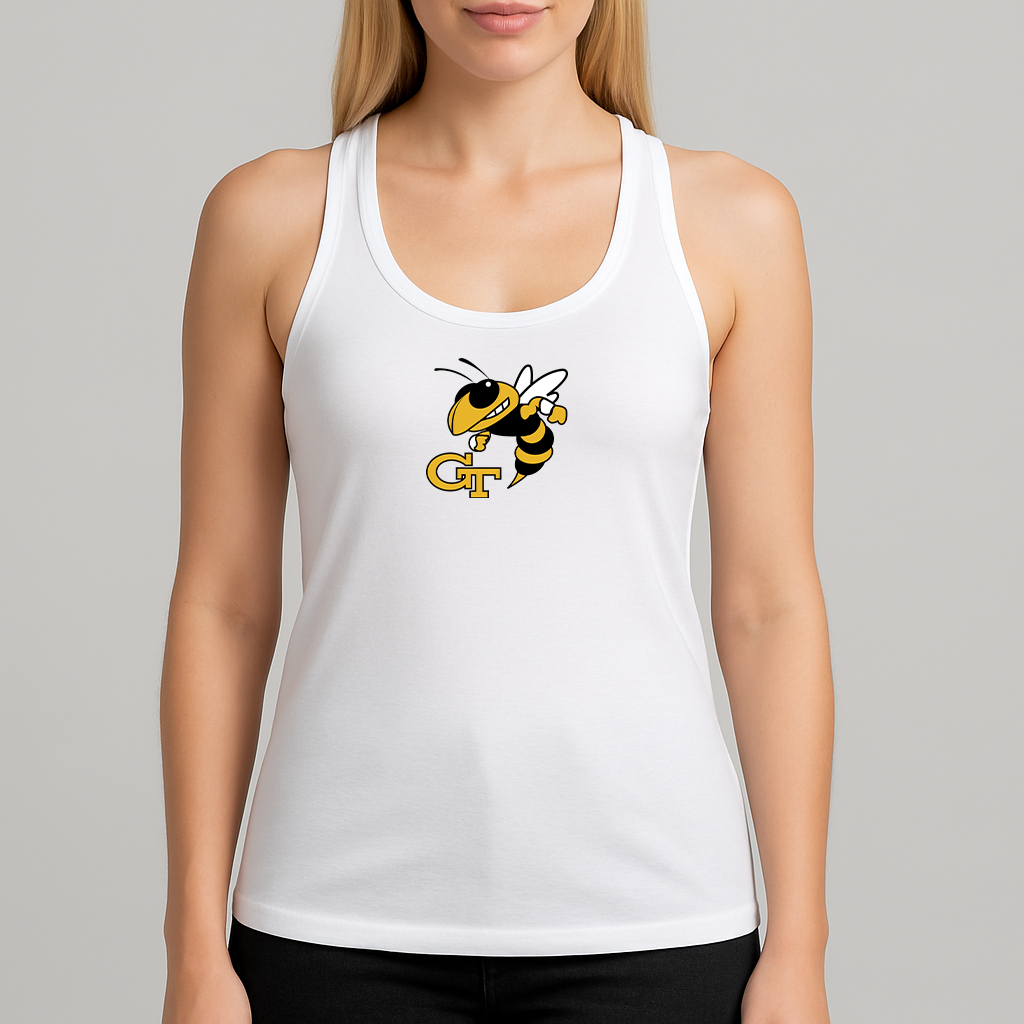 Women's Georgia Tech Yellow Jackets Logo Next Level Ideal Racerback Tank