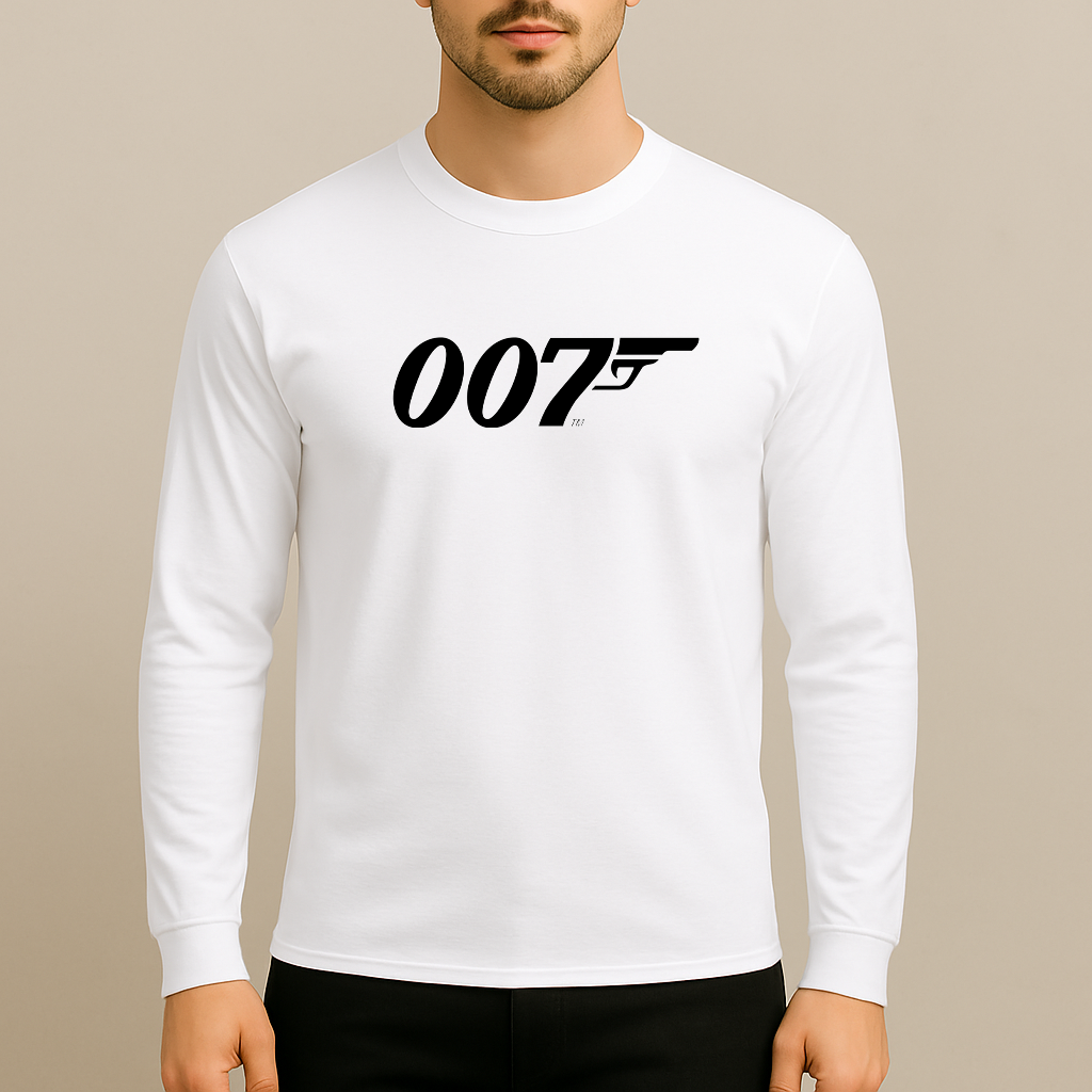 Men's 007 James Bond Movie Long Sleeve T-Shirt