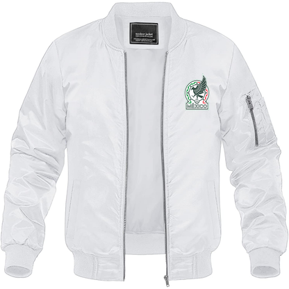 Men’s Mexico Soccer Lightweight Bomber Jacket Windbreaker Softshell Varsity Jacket Coat